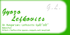 gyozo lefkovits business card